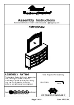 Preview for 1 page of Furniture of America CM7539M Assembly Instructions