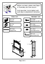 Preview for 3 page of Furniture of America CM7539M Assembly Instructions