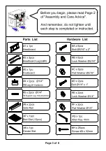 Предварительный просмотр 3 страницы Furniture of America CM75488Q/EK Assembly Instructions Manual