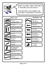 Preview for 3 page of Furniture of America CM7549CK Assembly Instructions Manual