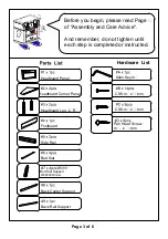 Preview for 3 page of Furniture of America CM7549Q Assembly Instructions Manual
