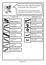 Preview for 3 page of Furniture of America CM7556CK Assembly Instructions Manual