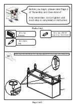 Preview for 3 page of Furniture of America CM7556D Assembly Instructions