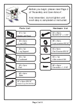 Preview for 3 page of Furniture of America CM7556EK Assembly Instructions Manual