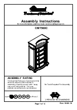 Preview for 1 page of Furniture of America CM7560C Assembly Instructions