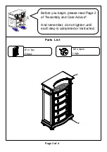 Preview for 3 page of Furniture of America CM7560C Assembly Instructions