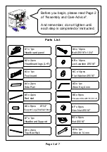 Preview for 3 page of Furniture of America CM7561CK Assembly Instructions Manual