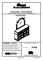 Preview for 1 page of Furniture of America CM7561D Assembly Instructions