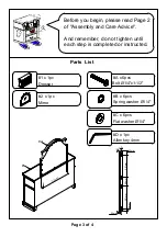 Preview for 3 page of Furniture of America CM7561D Assembly Instructions