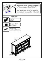 Preview for 3 page of Furniture of America CM7568D Assembly Instructions