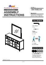 Preview for 1 page of Furniture of America CM7580D-M Assembly Instructions Manual