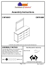 Preview for 1 page of Furniture of America CM7608D Assembly Instructions