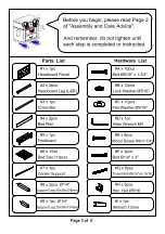 Preview for 3 page of Furniture of America CM7616EK Assembly Instructions