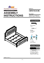 Preview for 1 page of Furniture of America CM7675CK Assembly Instructions Manual