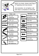 Preview for 3 page of Furniture of America CM7682CK Assembly Instructions Manual