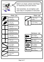 Preview for 3 page of Furniture of America CM7688Q Assembly Instructions Manual