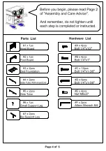 Preview for 4 page of Furniture of America CM7716F Assembly Instructions Manual