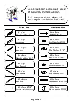 Preview for 3 page of Furniture of America CM7725CK Assembly Instructions Manual