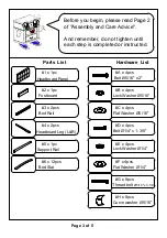 Preview for 3 page of Furniture of America CM7725T Assembly Instructions