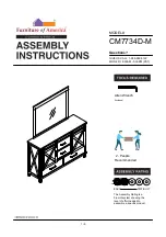 Preview for 1 page of Furniture of America CM7734D-M Assembly Instructions Manual