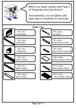 Preview for 3 page of Furniture of America CM7768T Assembly Instructions Manual