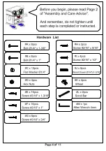 Preview for 4 page of Furniture of America CM7768T Assembly Instructions Manual