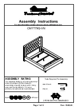 Preview for 1 page of Furniture of America CM7779Q-VN Assembly Instructions Manual