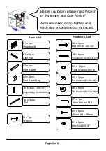 Preview for 3 page of Furniture of America CM7779Q-VN Assembly Instructions Manual