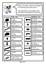 Preview for 3 page of Furniture of America CM7800EK Assembly Instructions Manual