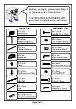 Preview for 3 page of Furniture of America CM7800Q Assembly Instructions Manual