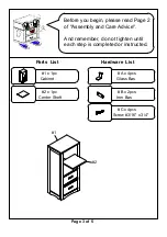 Preview for 3 page of Furniture of America CM7844BF Assembly Instructions