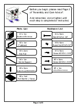 Preview for 3 page of Furniture of America CM7844F Assembly Instructions Manual