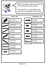 Preview for 3 page of Furniture of America CM7861 Assembly Instructions Manual