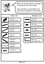 Preview for 9 page of Furniture of America CM7861 Assembly Instructions Manual