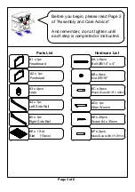 Preview for 3 page of Furniture of America CM7865T Assembly Instructions Manual