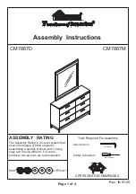 Preview for 1 page of Furniture of America CM7867D Assembly Instructions