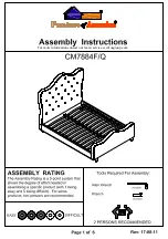 Furniture of America CM7884EK/CK Assembly Instructions Manual preview