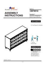 Preview for 1 page of Furniture of America CM7891D Assembly Instructions Manual