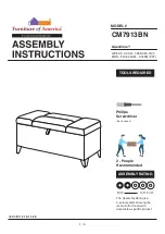 Preview for 1 page of Furniture of America CM7913BN Assembly Instructions Manual