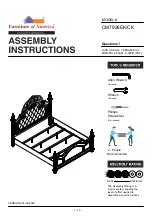 Preview for 1 page of Furniture of America CM7926ECK Assembly Instructions Manual