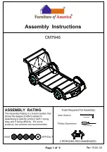 Preview for 1 page of Furniture of America CM7946 Assembly Instructions Manual