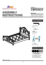 Preview for 1 page of Furniture of America CM7952CK Assembly Instructions Manual