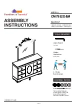 Preview for 1 page of Furniture of America CM7952D Assembly Instructions Manual