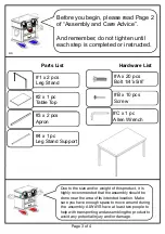 Preview for 3 page of Furniture of America Colman CM3615T-60 Assembly Instructions