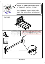 Preview for 4 page of Furniture of America Covilha CM7522Q Assembly Instructions Manual