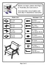 Preview for 3 page of Furniture of America Deena CM-AC5708 Assembly Instructions Manual