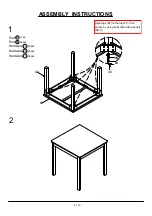 Preview for 6 page of Furniture of America Delemont CM3480PT-5PK Assembly Instructions Manual