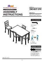 Furniture of America Delemont CM3480T-5PK Assembly Instructions Manual preview