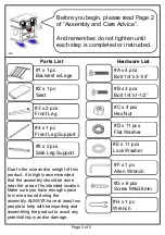 Preview for 3 page of Furniture of America Dickinson CM3187PBN Assembly Instructions