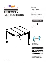 Preview for 1 page of Furniture of America Dover II CM3326PT Assembly Instructions Manual